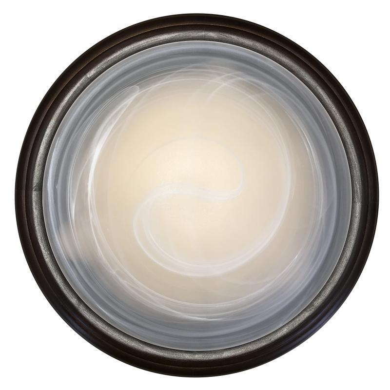 Светильник настенно-потолочный светодиодный 1х16 Вт стекло, цвет коричневый