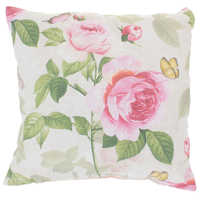 Подушка декоративная «Садовый аромат» 40х40 см цвет розовый
