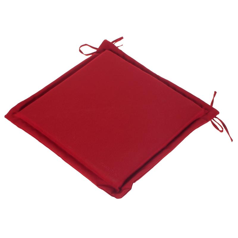 Подушка для стула красная 43х43 см, полиэстер