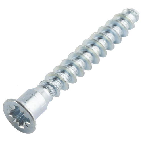 Стяжка мебельная шурупная PZ 7х50 мм, цвет хром, 15 шт.