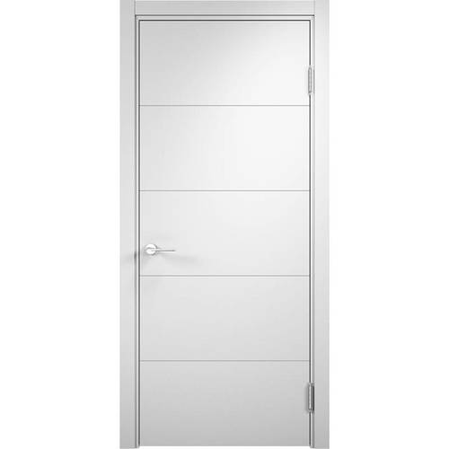 Дверь межкомнатная глухая Турин 90x200 см, ПВХ, цвет белый