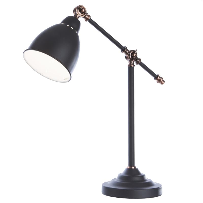 Настольная лампа Braccio 1xE27x60 Вт, цвет чёрный матовый