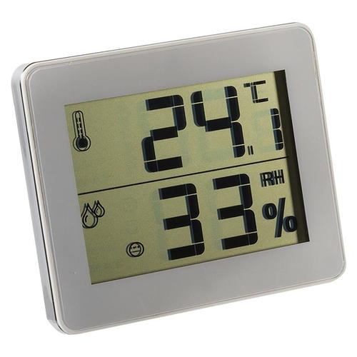 Термометр цифровой с гигрометром TFA комнатный цвет белый