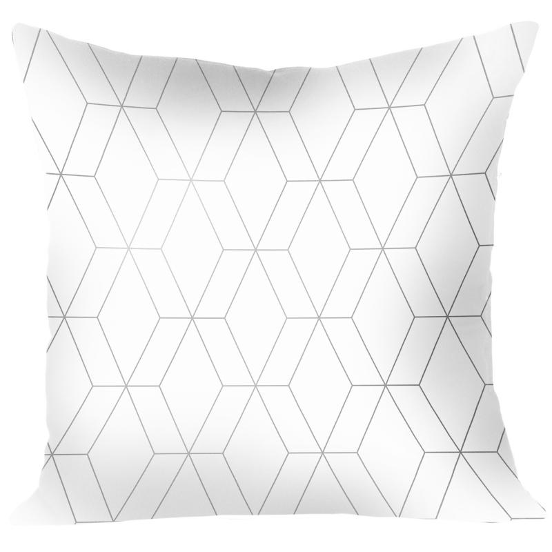 Подушка декоративная «Гали» 40х40 см цвет бело-серый
