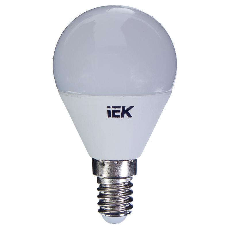 Лампа светодиодная IEK G45 Шар E14 7 Вт 3000К свет тёплый белый