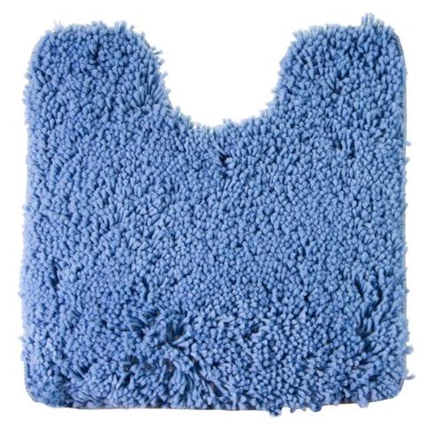 Коврик для туалета Shaggy, 55х55 см, цвет синий