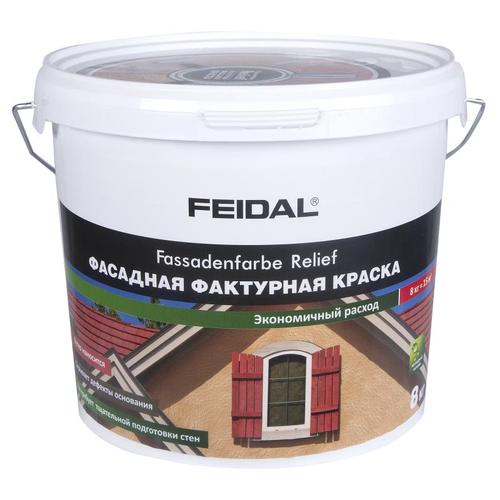 Краска для фасадов Fassadenfarbe Relief, 8 кг, фактурная