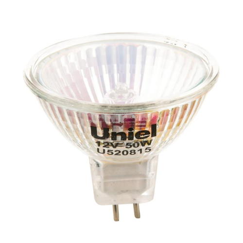 Лампа галогенная Uniel GU5.3 50 Вт 12 В свет тёплый белый