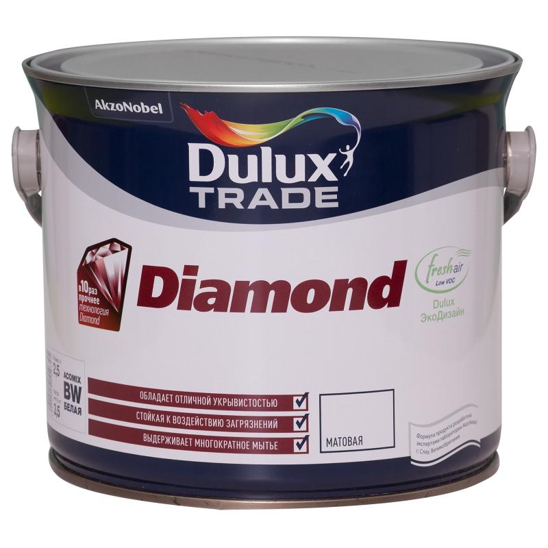 Краска Dulux Diamond, матовая, 2,5 л