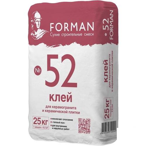 Клей для керамогранита Forman 52, 25 кг