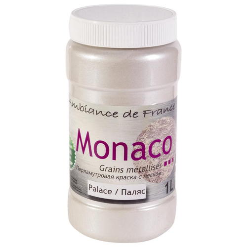 Краска перламутровая с песком Monaco 1 л цвет palace