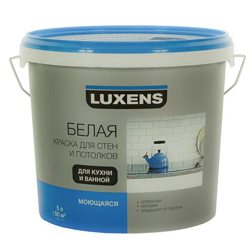 Краска водно-дисперсионная для кухни и ванной комнаты Luxens, база 1, 5 л