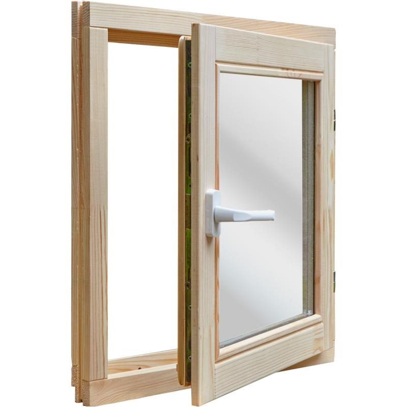 Окно деревянное 58x58 см глухоеповоротное, однокамерный стеклопакет