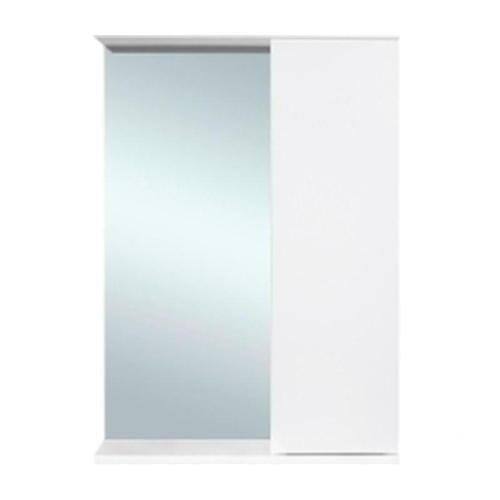Шкаф зеркальный O-mebel «O!-55», 55 см, ДСП, цвет белый