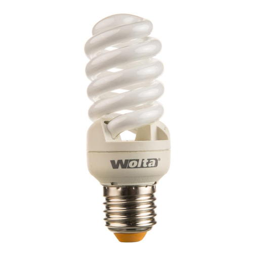 Лампа энергосберегающая Wolta спираль E27 20 Вт свет тёплый белый