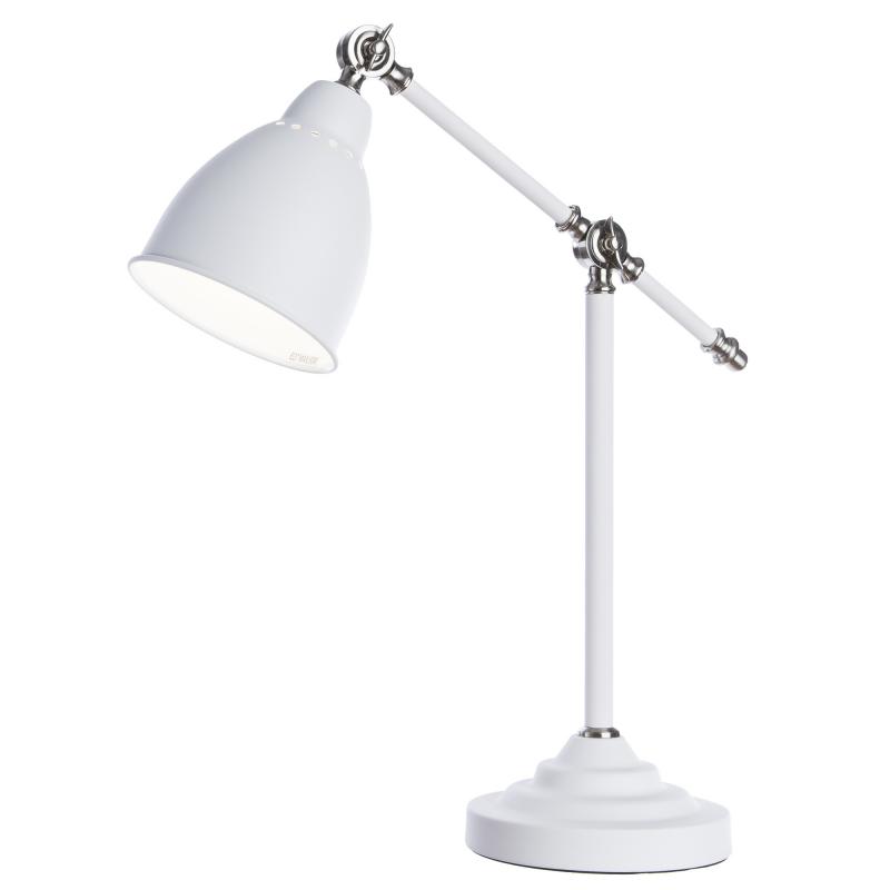 Настольная лампа Braccio 1xE27x60 Вт, цвет белый матовый
