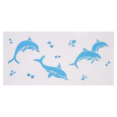 Трафарет самоклеящийся «Дельфины» 20х40 см