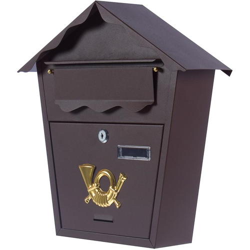 Ящик почтовый Standers YX-7011-BR, стальной, цвет коричневый