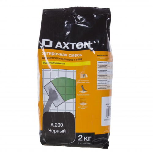 Затирка цементная Axton А.200 2 кг цвет черный