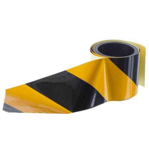 Лента светоотражающая самоклеящаяся 100х5 см цвет жёлто-чёрный