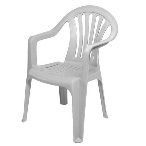Кресло садовое белое 400х390х790 мм пластик белый в ассортименте