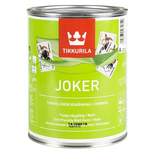 Краска экологичная Tikkurila Joker цвет белый 0.9 л