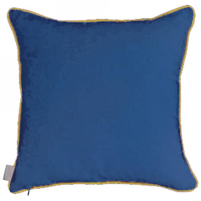 Подушка декоративная 40х40 см цвет синий с жёлтым
