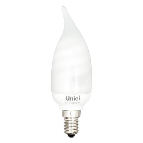 Лампа энергосберегающая Uniel свеча на ветру E14 11 Вт свет холодный белый