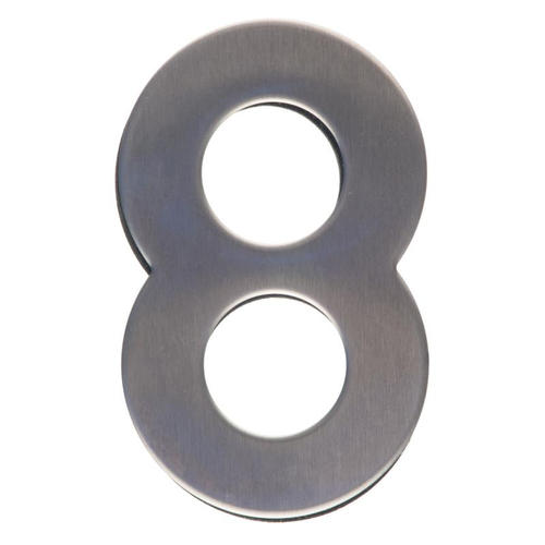 Цифра «8» самоклеящаяся 95х62 мм нержавеющая сталь цвет серебро