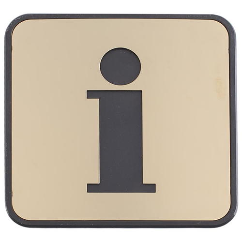 Знак дверной «Инфо» квадратный 97х97 мм пластик цвет золото