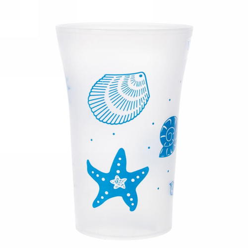 Стакан для зубных щёток настольный Vidage «Океан» пластик цвет голубой
