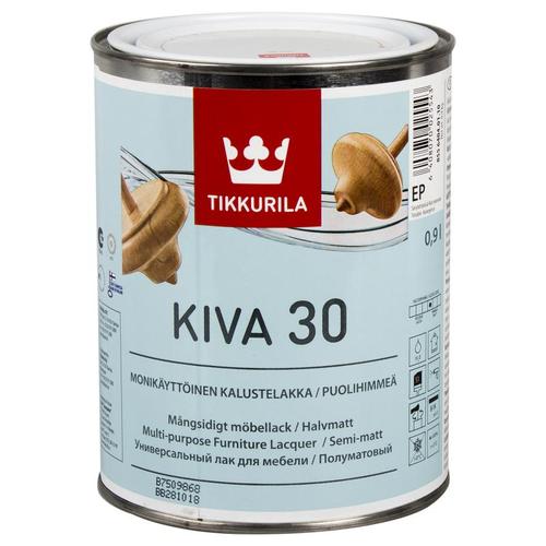 Лак для мебели акриловый полуматовый Tikkurila Kiva 30 0.9 л
