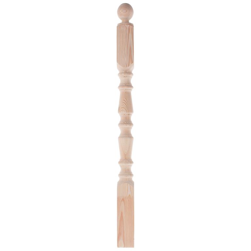 Столб лестничный «Симметрия» 80х80х1150 мм, лиственница сорт Экстра