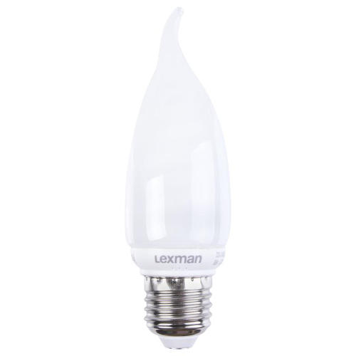 Лампа энергосберегающая Lexman свеча на ветру, 9 Вт, E27, тёплый свет