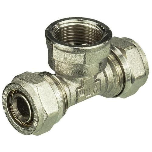 Тройник обжимной Valtec, внутренняя резьба, 20х34