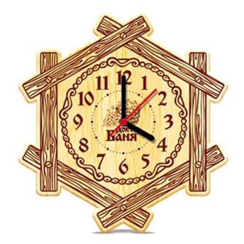 Часы настенные для бани «Теремок»