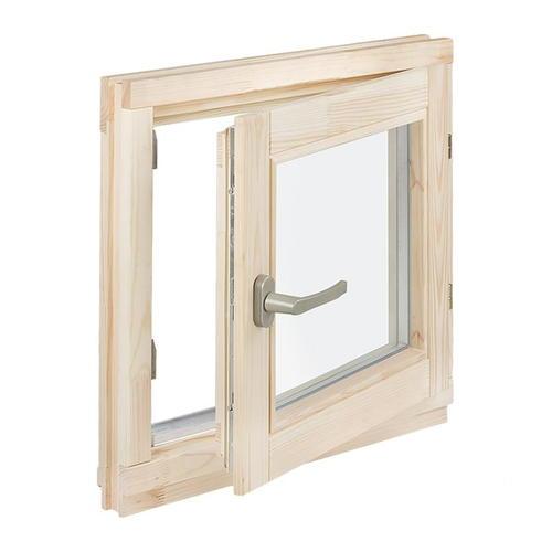 Окно деревянное 56х57 см, однокамерный стеклопакет