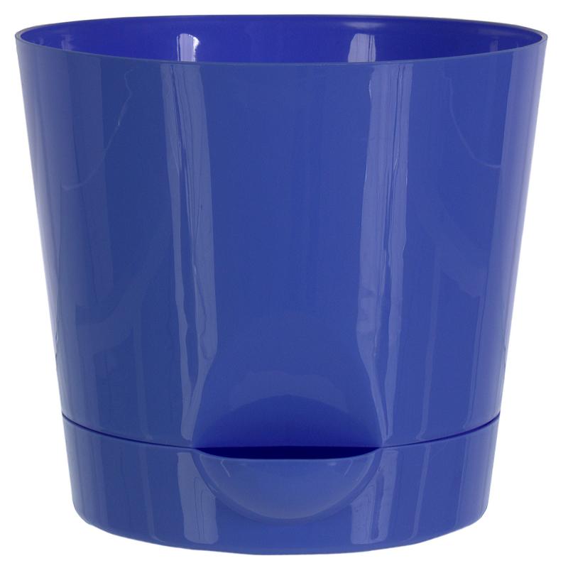 Кашпо «Ника» синий 2.7 л 180 мм, пластик
