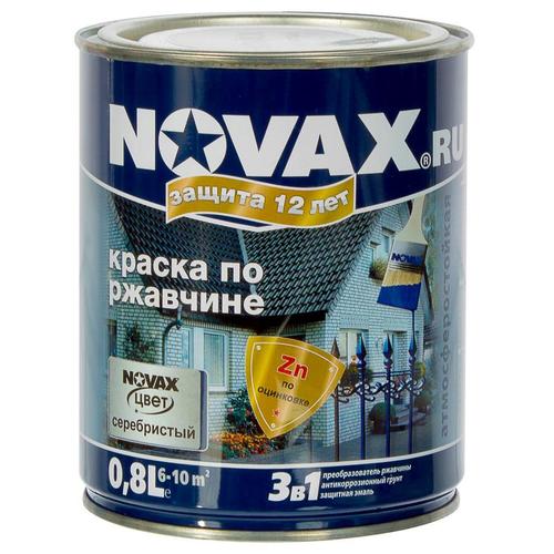 Эмаль по ржавчине Novax цвет серебристый 0.8 л