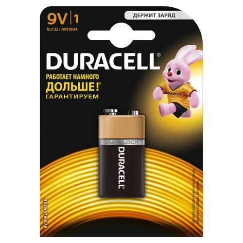 Батарейка алкалиновая Duracell 6LR61-1BL/6LF22-1BL