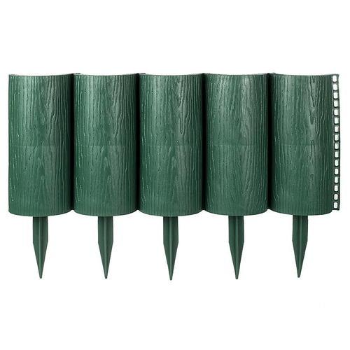 Ограждение декоративное Садовый конструктор высота 21 см, 3 м в упаковке, зеленый
