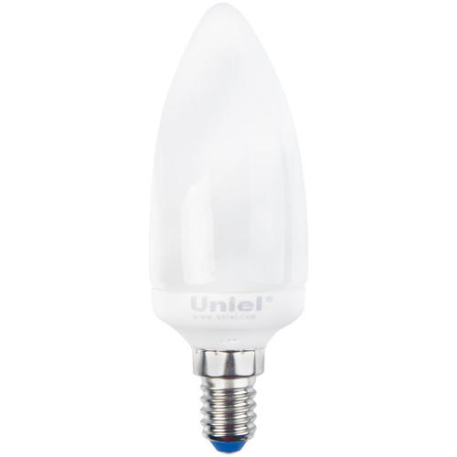 Лампа энергосберегающая Uniel свеча E14 11Вт холодный свет