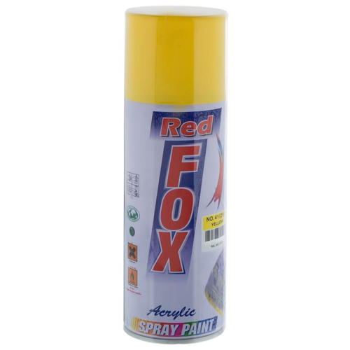 Краска аэрозольная Red Fox глянцевая цвет жёлтый 400 мл