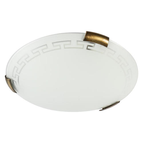 Светильник потолочный 1xE27x100Вт, металлстекло, Greca, бронза