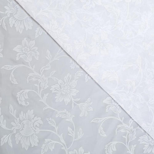 Тюль на ленте «Цветы» 250х260 см вуаль цвет белый