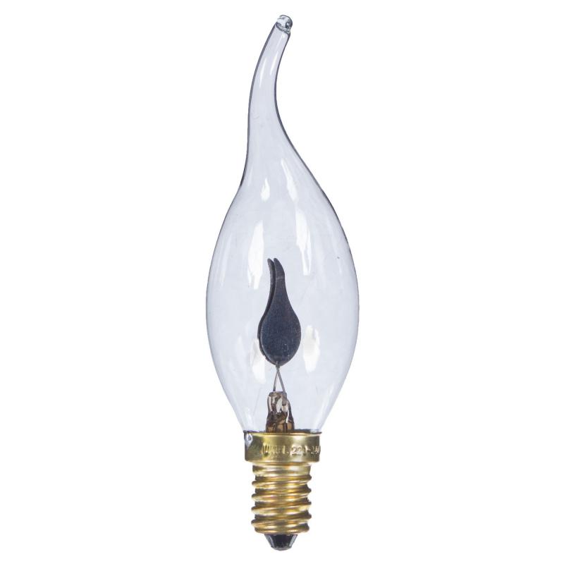 Лампа накаливания Uniel E14 220-240 В 3 Вт свеча на ветру с эффектом пламени