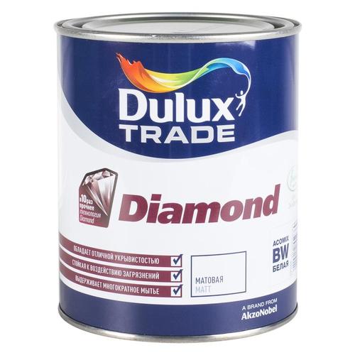 Краска Dulux Trade Diamond, матовая, база BW, 1 л