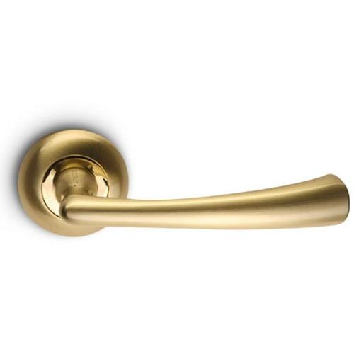 Ручка дверная на розетке H-0569-Z-GM SG (золото матовое)