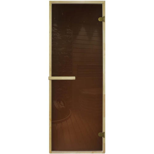 Дверь для сауны, 69х189 см, цвет бронза прозрачная