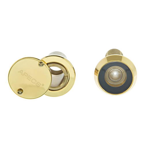 Глазок дверной Apecs 3016, 16х40-70 мм, латуньпластик, цвет золото